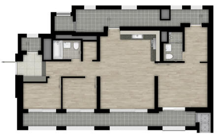 힐스테이트 대명 센트럴 2차 84㎡A 기본형 평면도