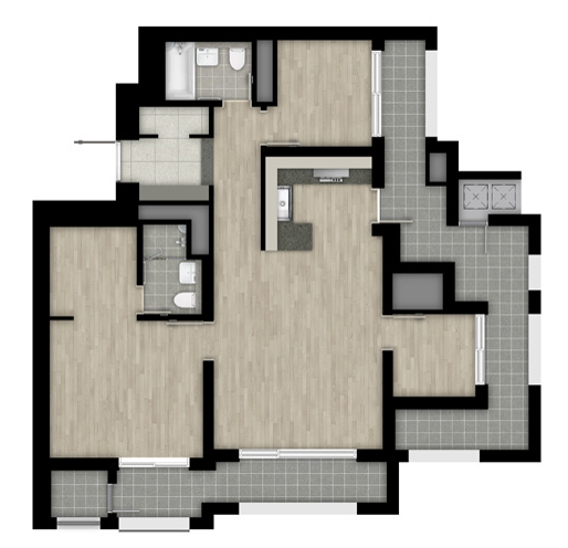 힐스테이트 대명 센트럴 2차 84㎡D 기본형 평면도