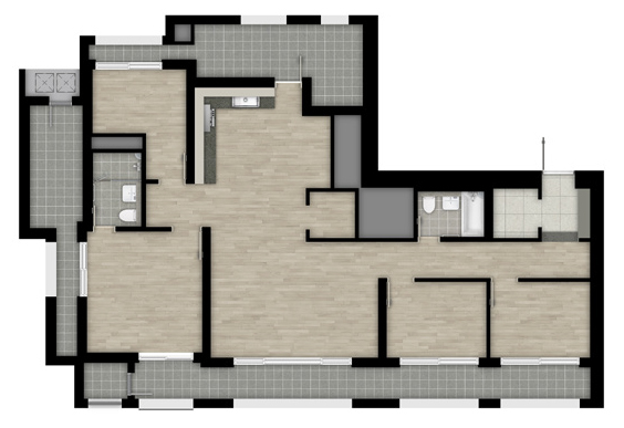 힐스테이트 대명 센트럴 2차 119㎡C 기본형 평면도