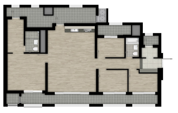 힐스테이트 대명 센트럴 2차 119㎡A 기본형 평면도