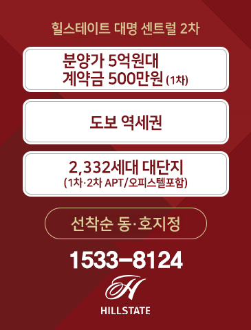 힐스테이트 대명 센트럴 2차 분양 안내 팝업